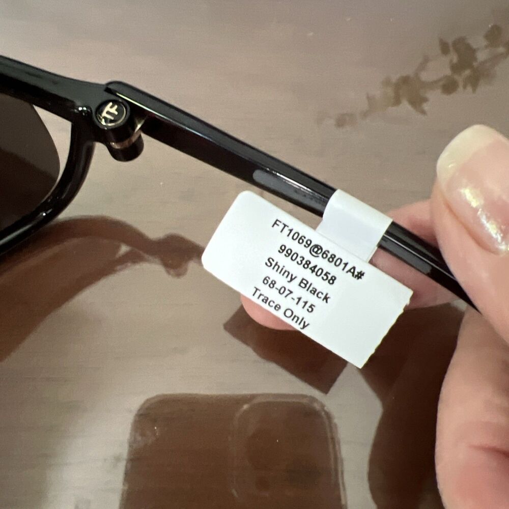 Tom Ford FERNANDA FT 1069 Shiny Black/Grey (01A) Sunglasses Brand New With Case - Picture 5 of 8